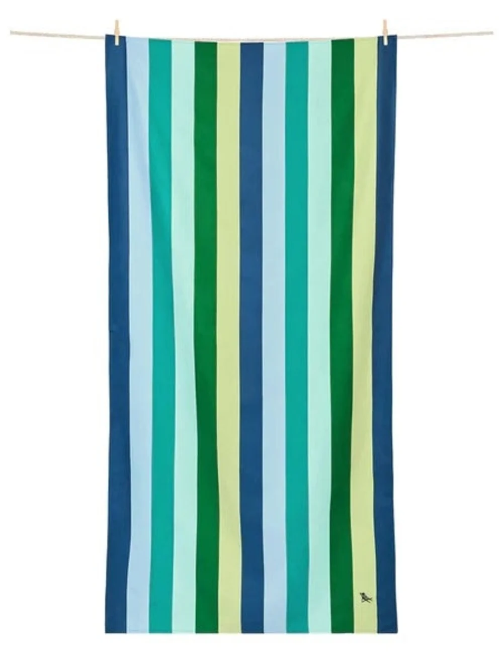 Dock & Bay Quick-Dry Beach Towel XL — Cool Lagoon Teal, Green & Blue Stripe